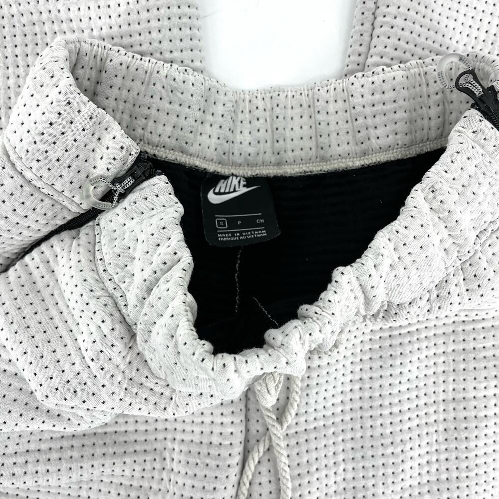 Nike City Women’s S Long Ready Light Bone/Black Wide Leg Fleece‎ Pants - Picture 11 of 14